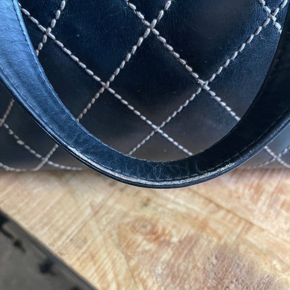 CHANEL Wild Stitch Calfskin Leather Handbag Purse - Picture 14 of 16